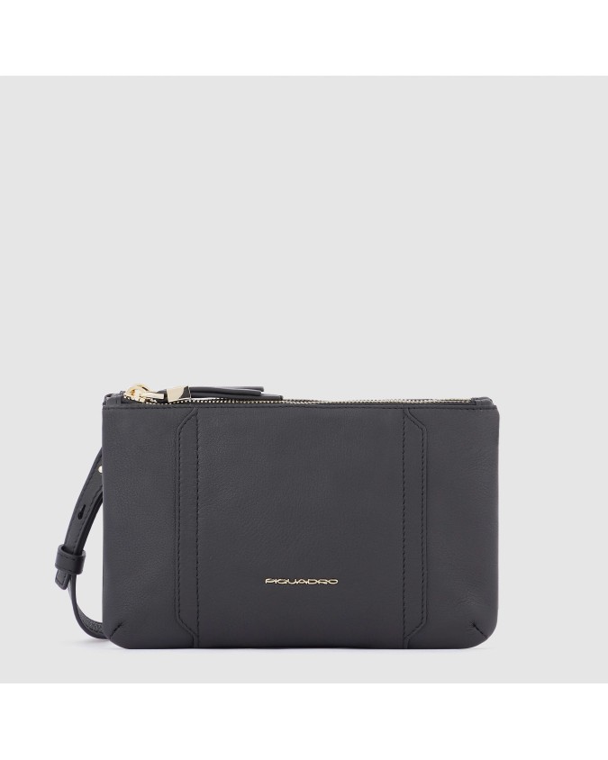 Piquadro - Borsa in pelle a due scomparti con tracolla rimovibile e tasca per CONNEQU Circle