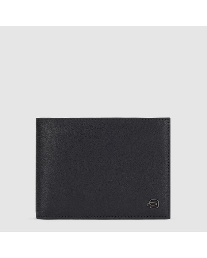 Piquadro - Portafoglio uomo in pelle con volantino porta documenti Black Square