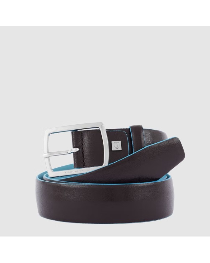 Piquadro - Cintura uomo in pelle con fibbia ad ardiglione Blue Square