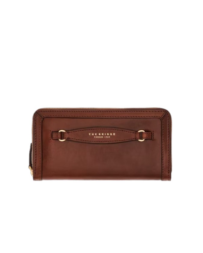 The Bridge - Portafoglio donna zip around in pelle Bettina