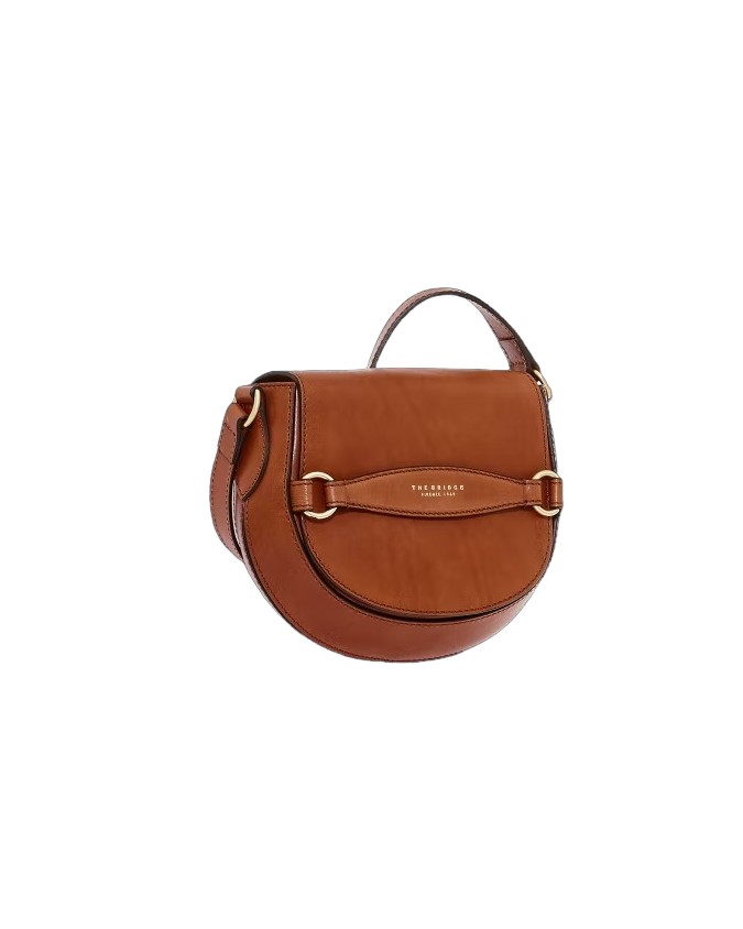 The Bridge - Borsa a tracolla media in pelle con patta Bettina