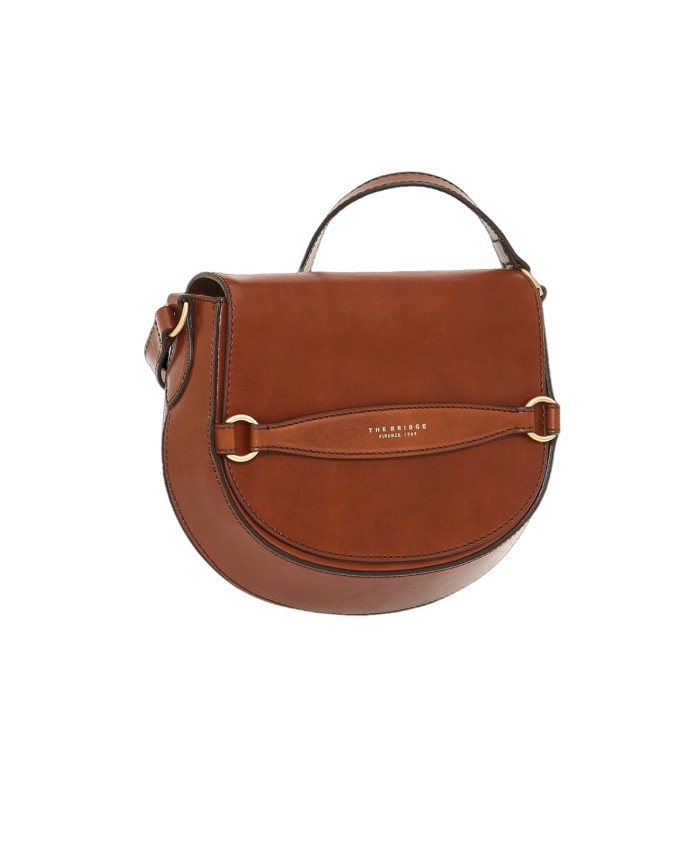 The Bridge - Borsa a tracolla in pelle con patta grande Bettina