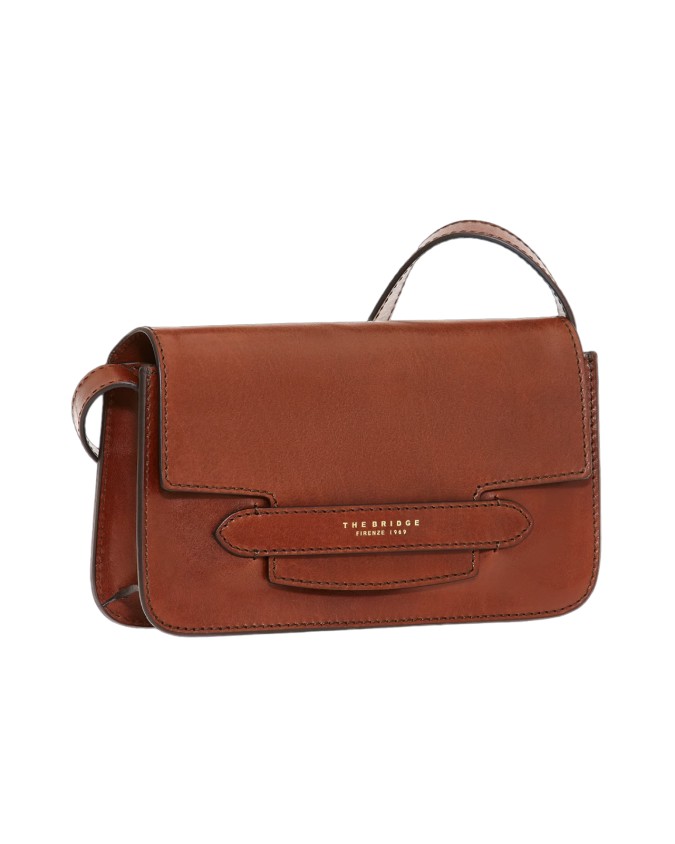 The Bridge - Borsa a spalla in pelle con patta Lucrezia