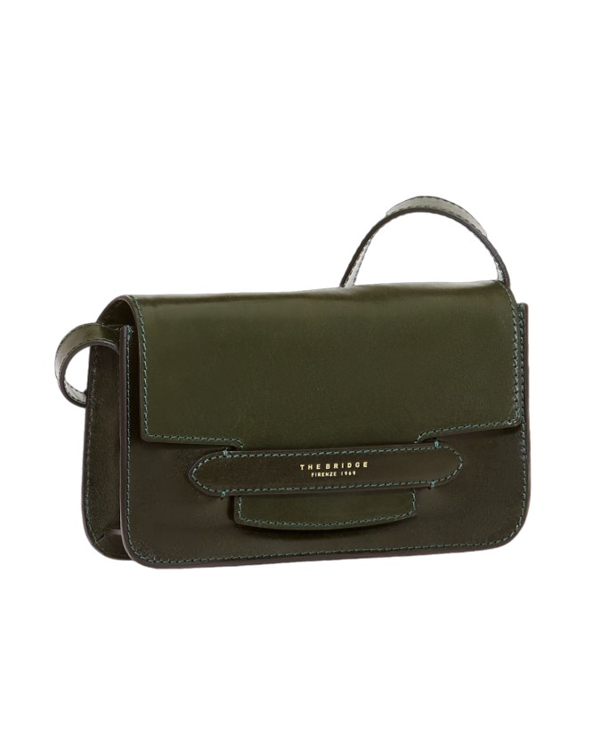 The Bridge - Borsa a spalla in pelle con patta Lucrezia
