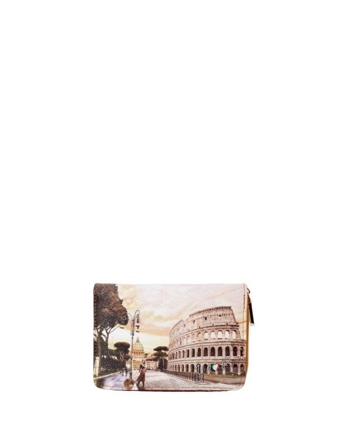 Ynot - Portafoglio donna piccolo in ecopelle con bottone Yesbag