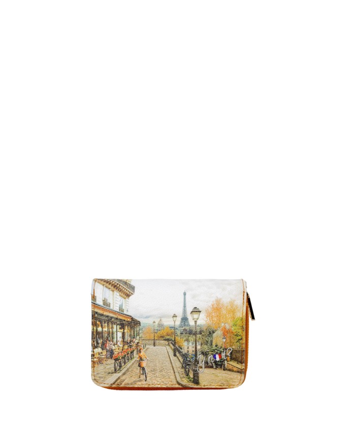 Ynot - Portafoglio donna piccolo in ecopelle con bottone Yesbag