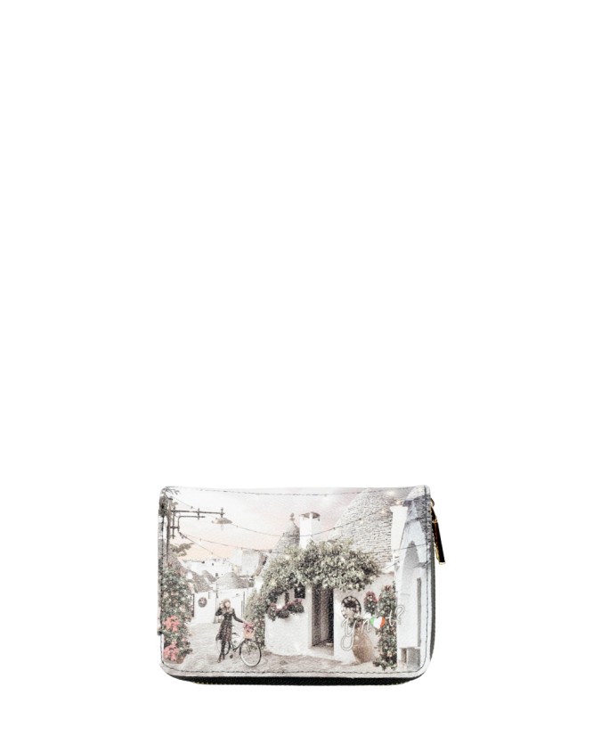 Ynot - Portafoglio donna piccolo in ecopelle con bottone Yesbag