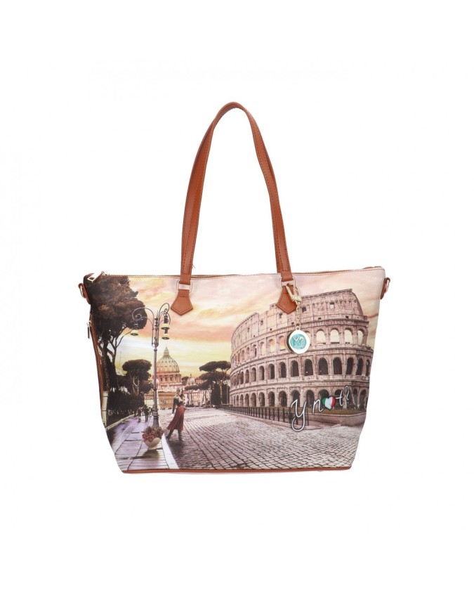 Ynot - Borsa a spalla media in ecopelle con tracolla Yesbag