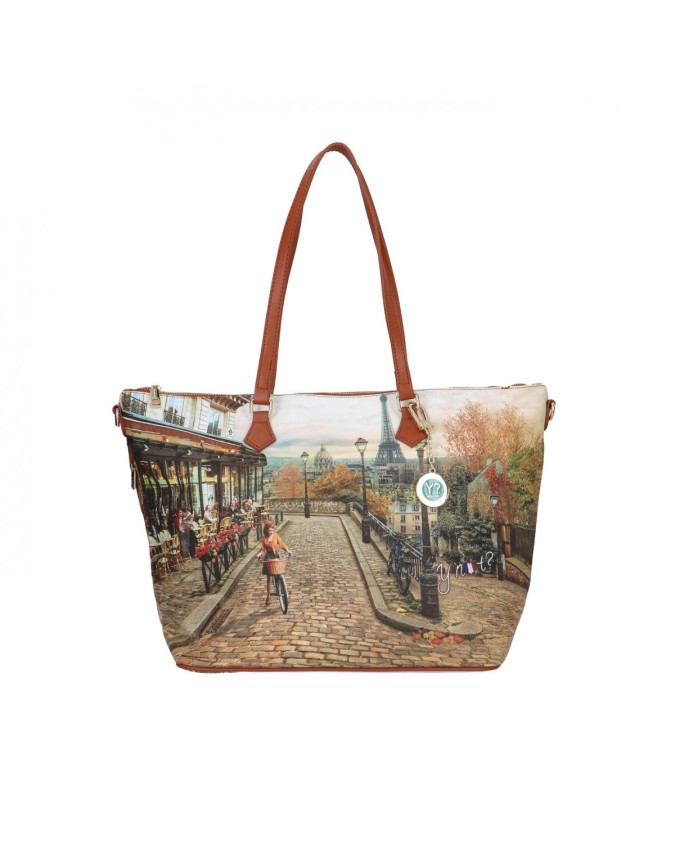 Ynot - Borsa a spalla media in ecopelle con tracolla Yesbag
