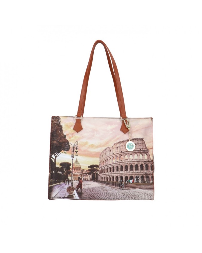 Ynot - Borsa a spalla squadrata in ecopelle Yesbag
