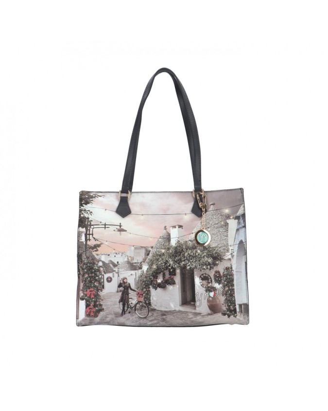 Ynot - Borsa a spalla squadrata in ecopelle Yesbag