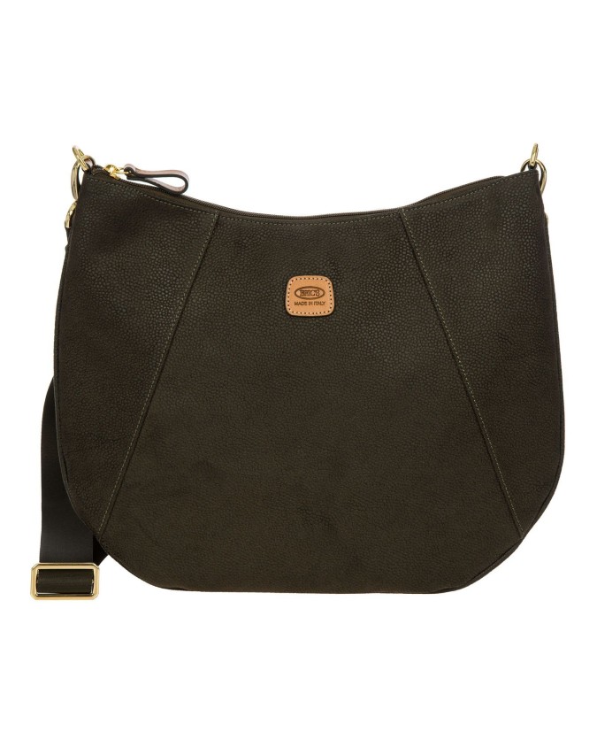 Bric's - Borsa a tracolla piatta in pelle sintetica Life