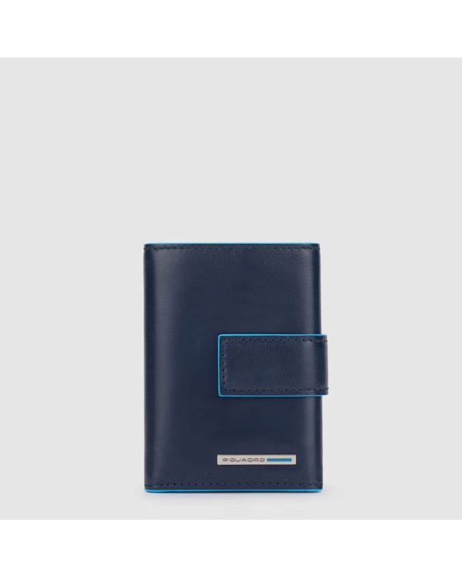Piquadro - Portafoglio uomo tascabile con porta monete Blue Square