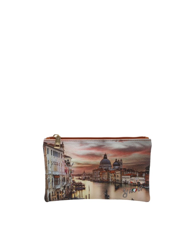 Ynot - Portamonete medio in ecopelle con cerniera Yesbag