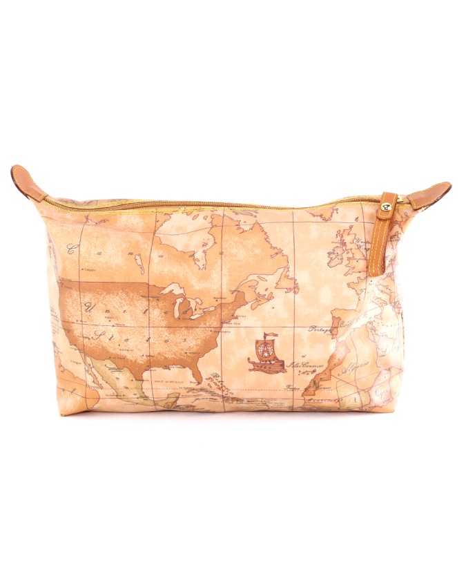 Alviero Martini Prima Classe - Bustina in tessuto goffrato porta tutto Geo Classic