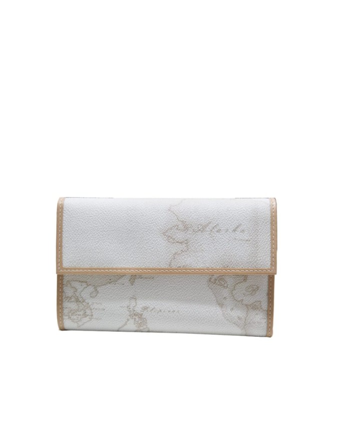 Alviero Martini Prima Classe - Portafoglio grande in pelle stampa Geo White