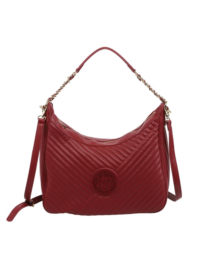 Ynot - Borsa a spalla in ecopelle trapuntata Round
