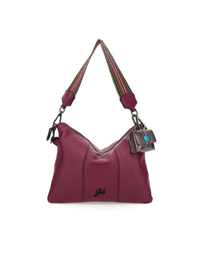 Gabs - Borsa a tracolla in pelle Mirea M ruga+nastro Black
