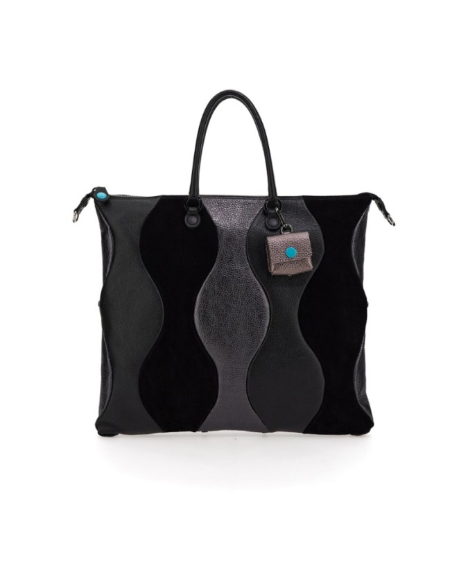 Gabs - Borsa piatta in pelle G3 Plus Tg M Momu scultura Black