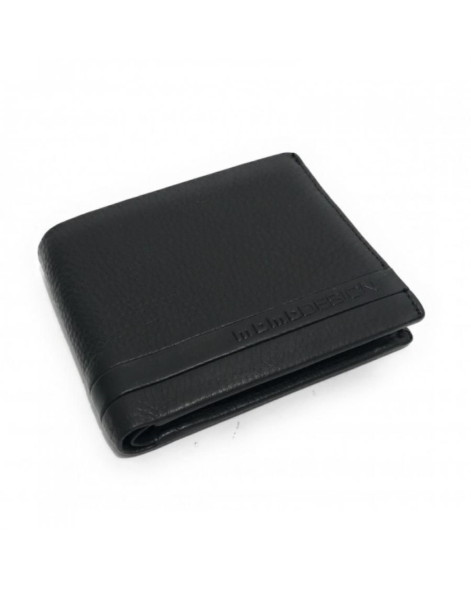 Momo Design - Portafoglio uomo in pelle piccolo con protezione RFID