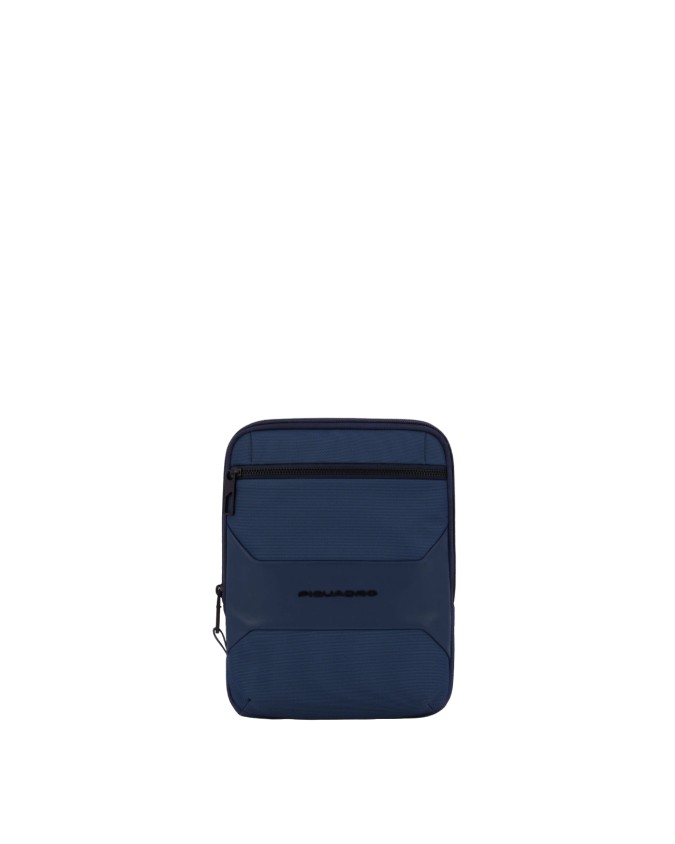 Piquadro - Borsello uomo grande in pelle e tessuto porta Ipad Pro11
