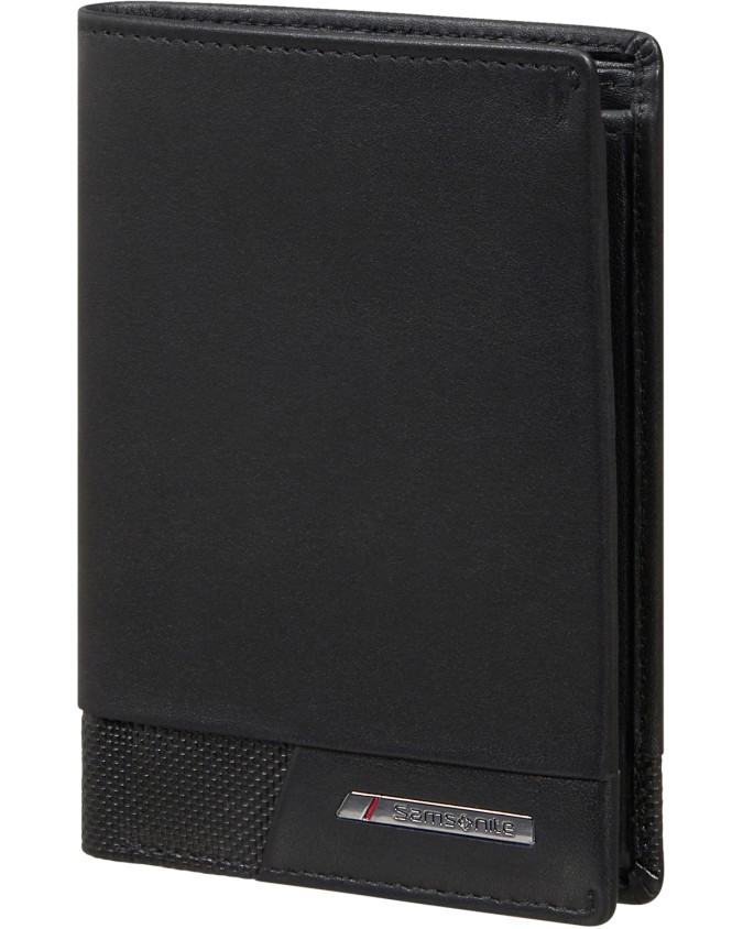 Samsonite - Portafoglio verticale uomo in pelle RFID Pro-Dlx 6 Slg