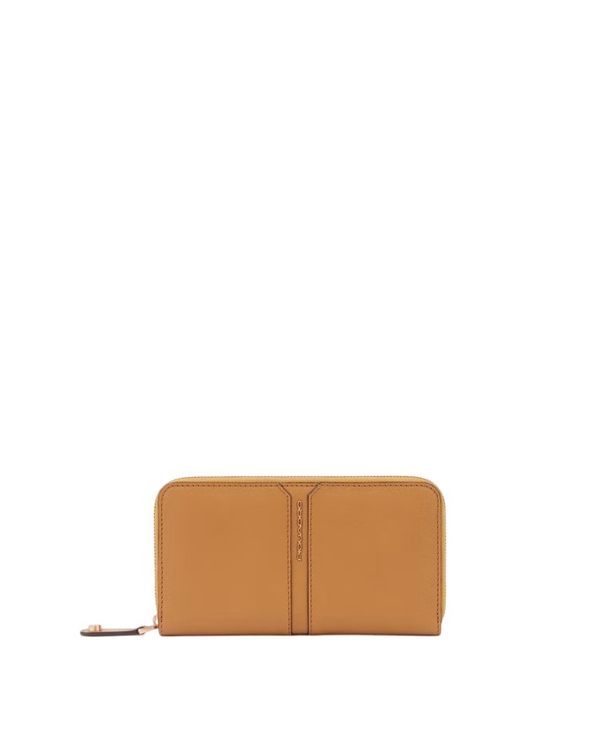 Piquadro - Portafoglio donna in pelle a quattro soffietti con zip Ray