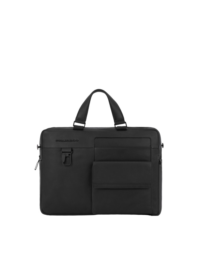 Piquadro - Cartella a due manici in pelle porta pc 14" e iPad® Finn