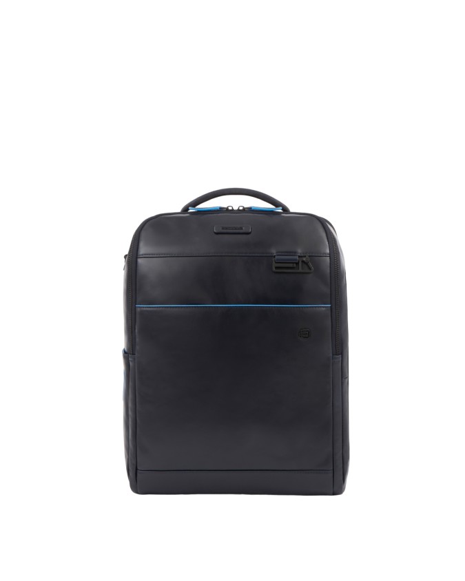 Piquadro - Zaino in pelle porta 15,6" e porta iPad® Blue Square