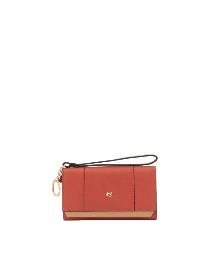Piquadro - Portafoglio pochette donna in pelle con porta monete Circle