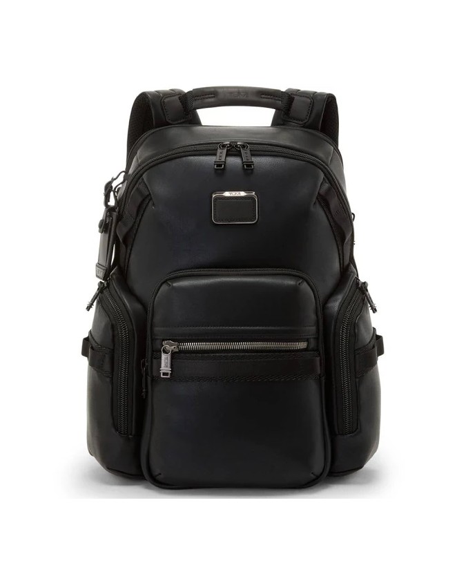 Tumi -  Zaino in pelle porta pc 15'' espandibile con tasche esterne Navigation