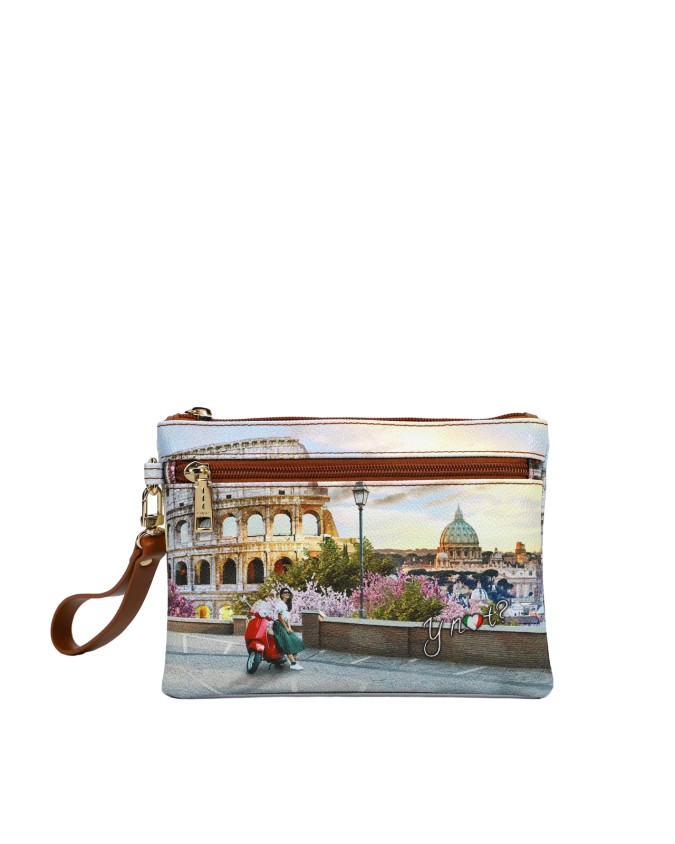 Ynot- Bustina porta monete con manico in pvc stampato Yesbag