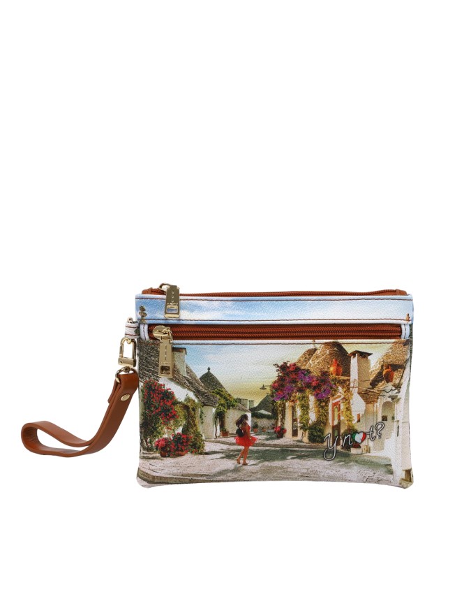 Ynot- Bustina porta monete con manico in pvc stampato Yesbag