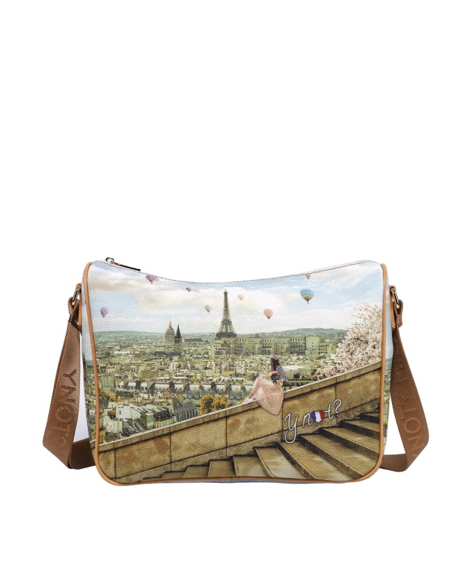 Ynot - Borsa a tracolla in pvc stampato Yesbag