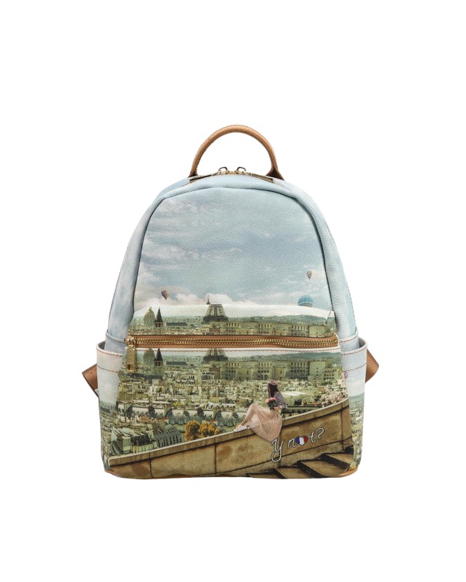 Ynot - Zaino donna con tasca esterna in pvc stampato Yesbag
