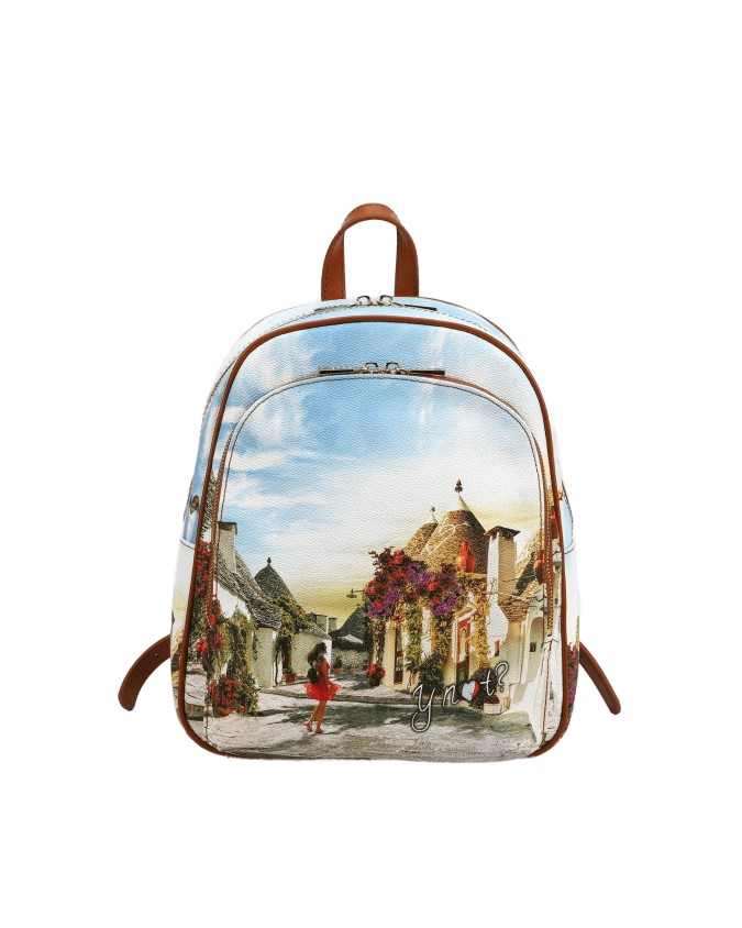 Ynot - Zaino donna con tasca esterna in pvc stampato Yesbag