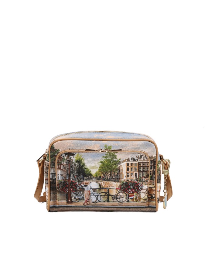 Ynot - Borsa camera bag in pvc stampato con tasca esterna Yesbag