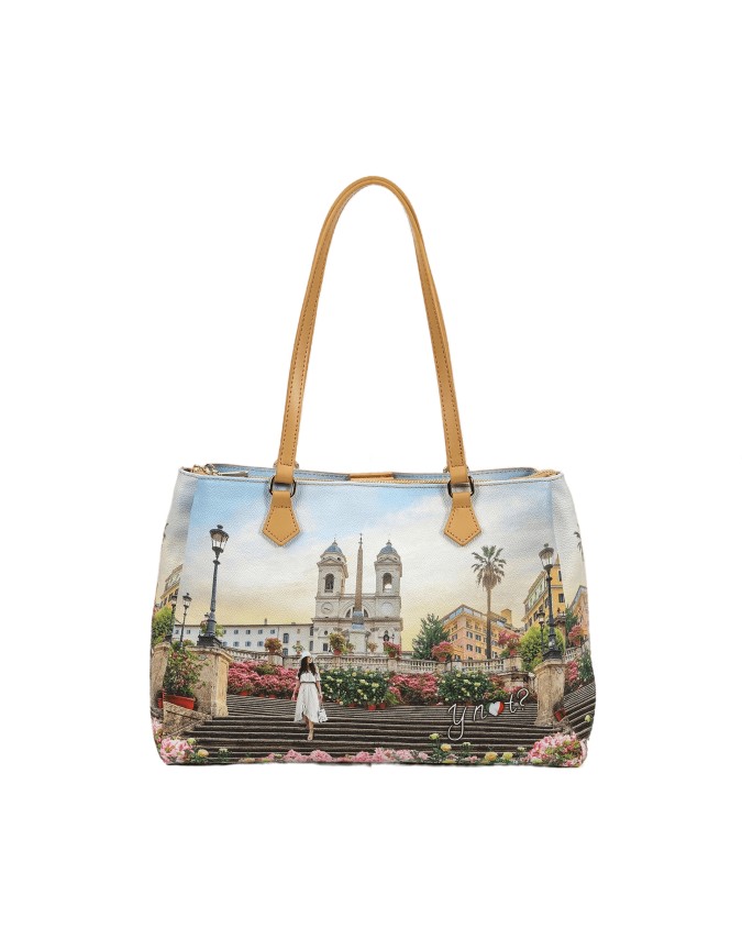 Ynot - Borsa a spalla in pvc stampato Yesbag