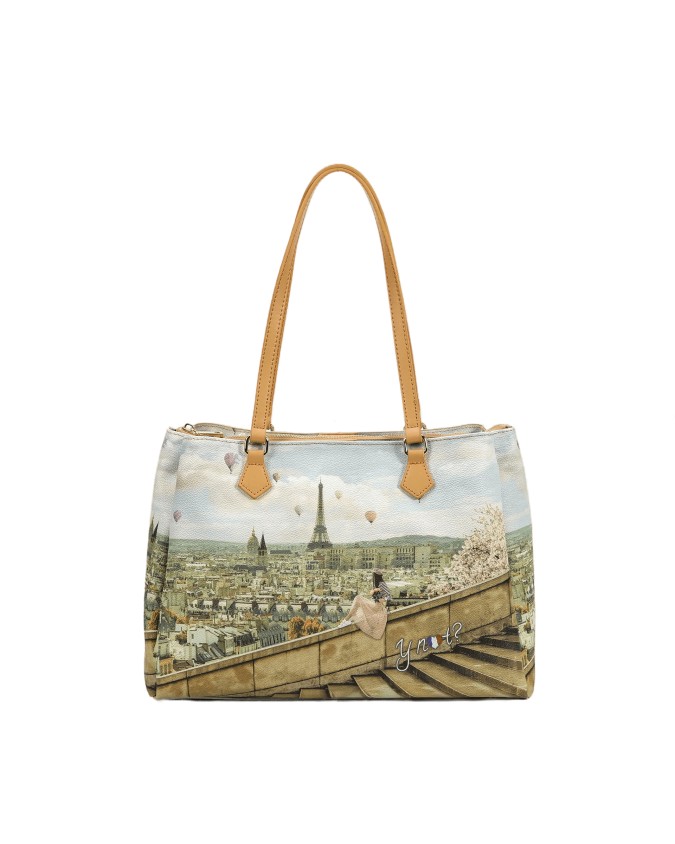 Ynot - Borsa a spalla in pvc stampato Yesbag