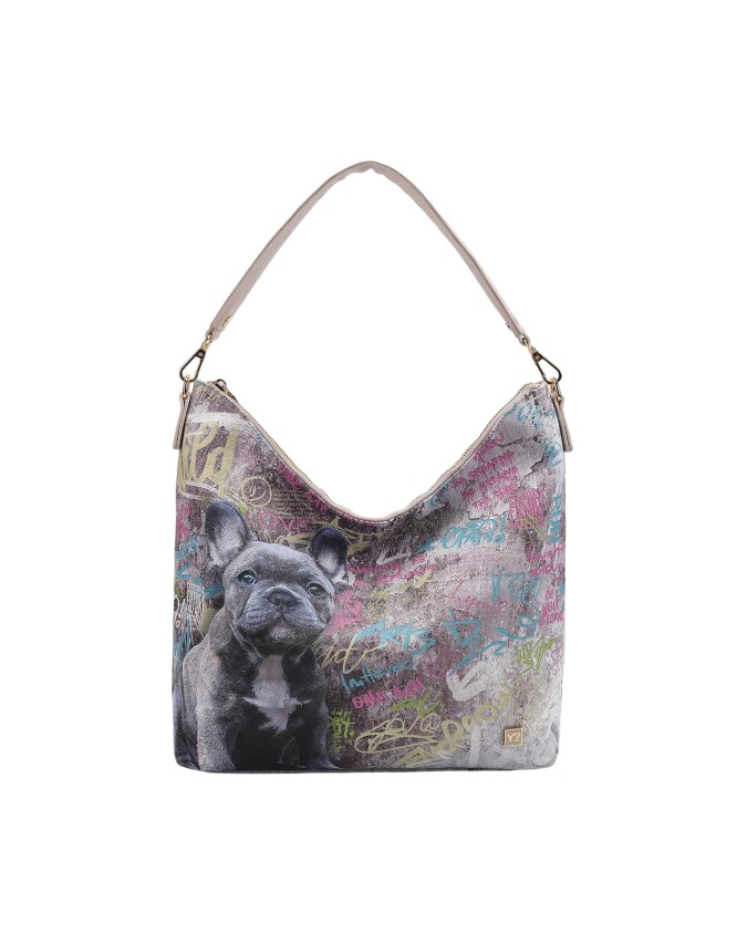 Ynot - Borsa sotto spalla in pvc stampato Best Friends