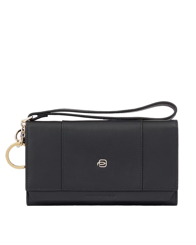 Piquadro - Portafoglio pochette donna in pelle con porta monete Circle