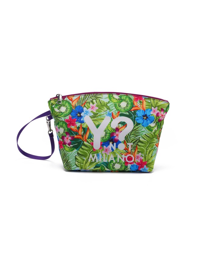 Ynot - Beauty case in tessuto con polsiera Fruits