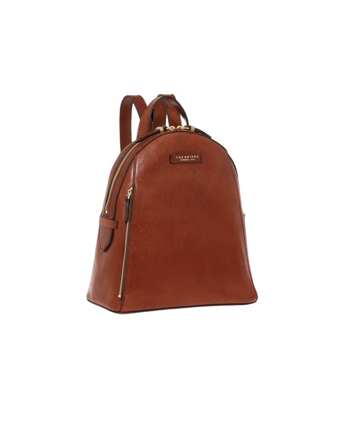The Bridge - Zaino donna in pelle con tasche esterne Costanza