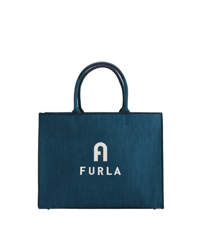Furla - Borsa shopping in tessuto denim L Opportunity