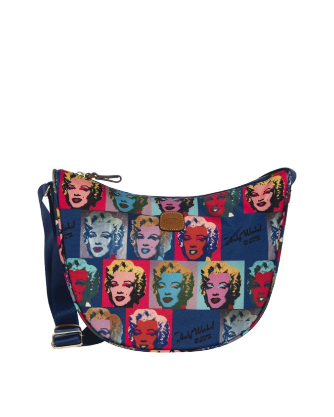 Bric's - Tracolla mezzaluna piccola in nylon riciclato Andy Warhol