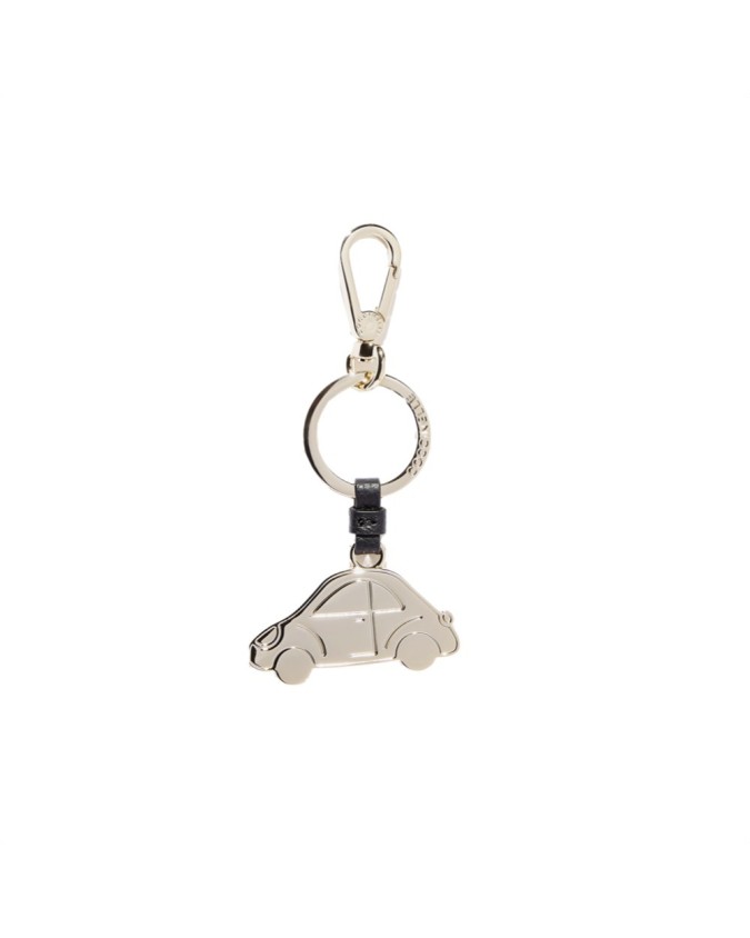Coccinelle - Portachiavi in pelle e metallo automobile Basic Metal