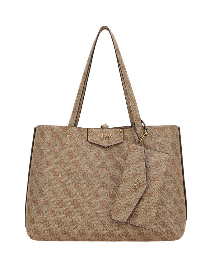 Guess - Borsa shopping con pochette removibile in poliuretano Eco Brenton
