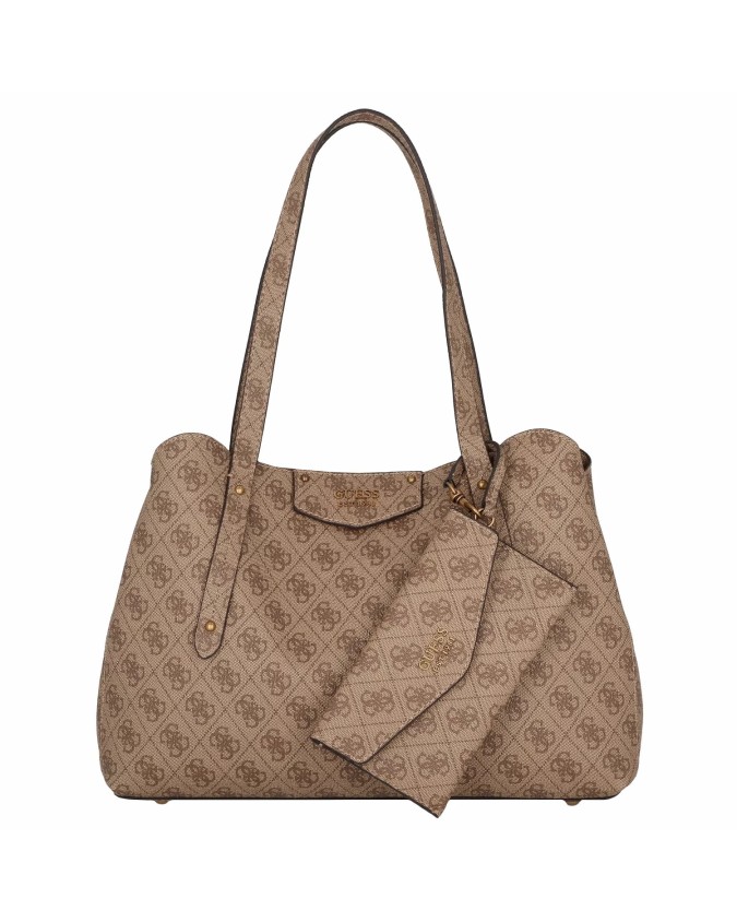 Guess - Borsa a spalla shopper in poliuretano Eco Brenton girlfriend