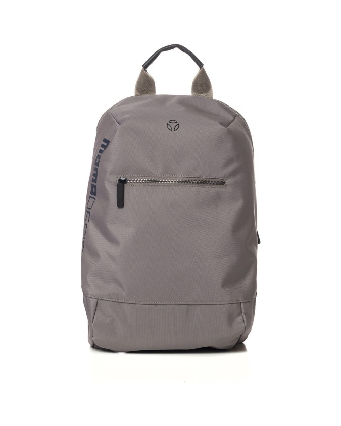 Momo Design - Zaino uomo in tessuto e pelle con tasca esterna