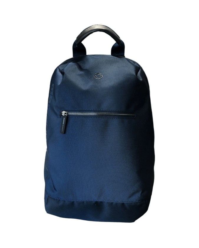 Momo Design - Zaino uomo in tessuto e pelle con tasca esterna